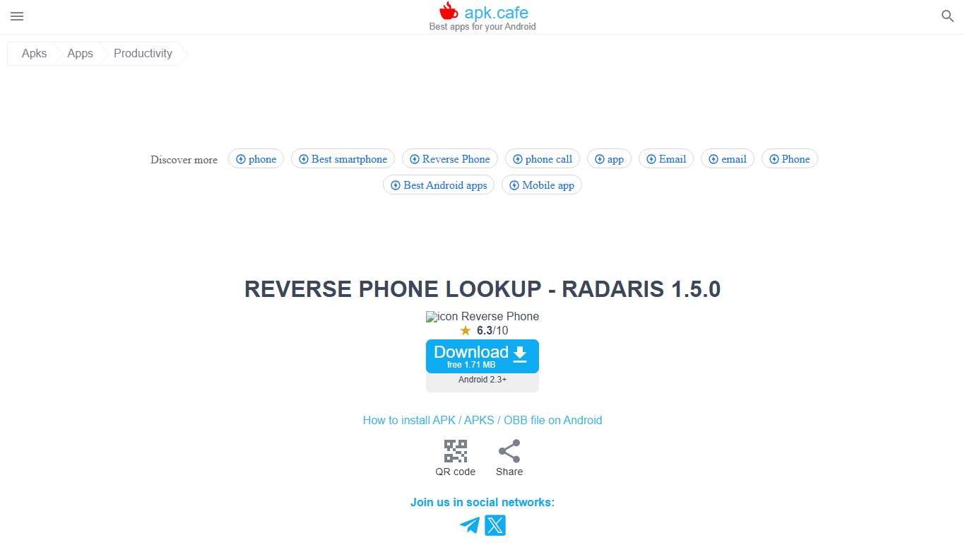 Free download Reverse Phone Lookup - Radaris APK for Android